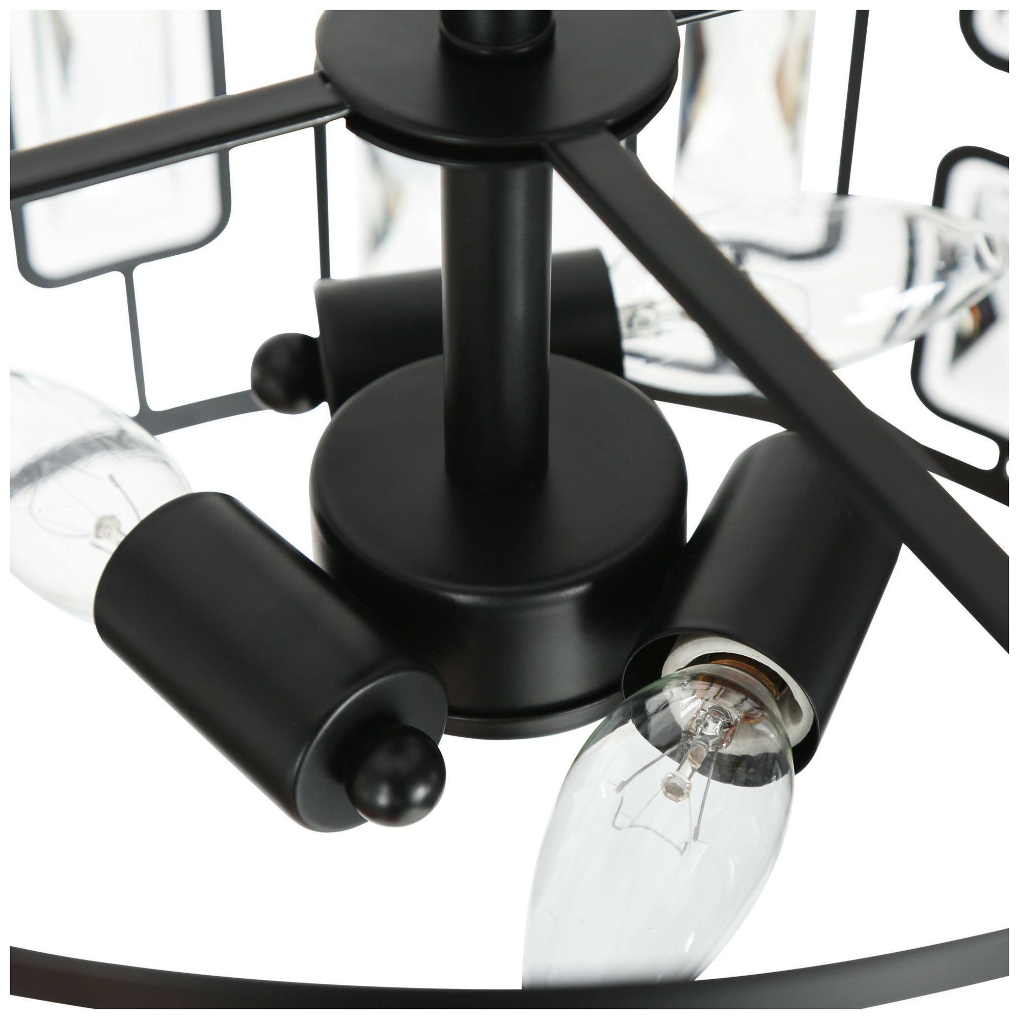 Image 3 Akinaeet 3-Light Black Crystal Drum Ceiling Lights - Made to Order more views