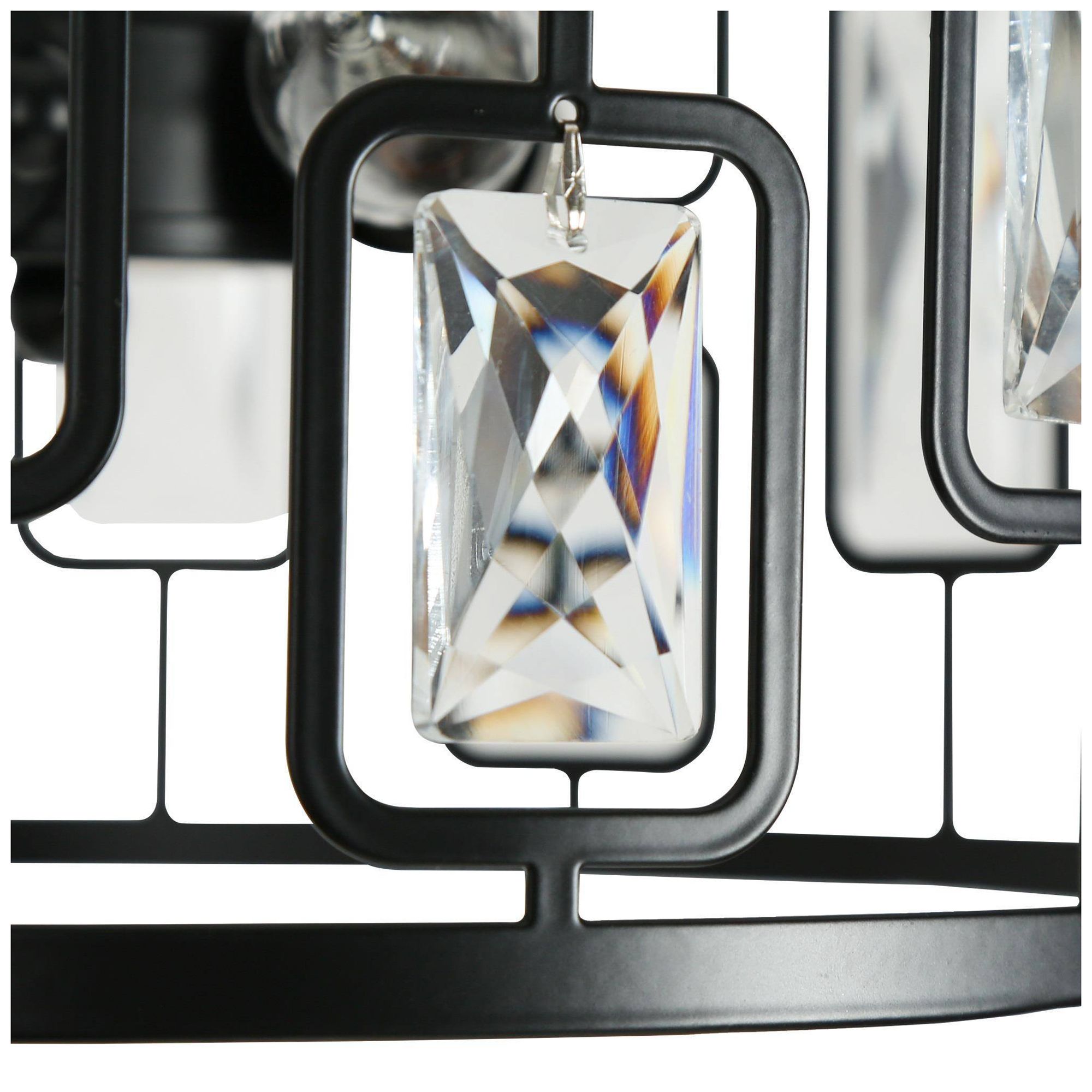 Akinaeet 3-Light Black Crystal Drum Ceiling Lights - Made to Order