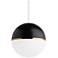 Akova 7" Wide Matte Black and Aged Brass LED Mini Pendant