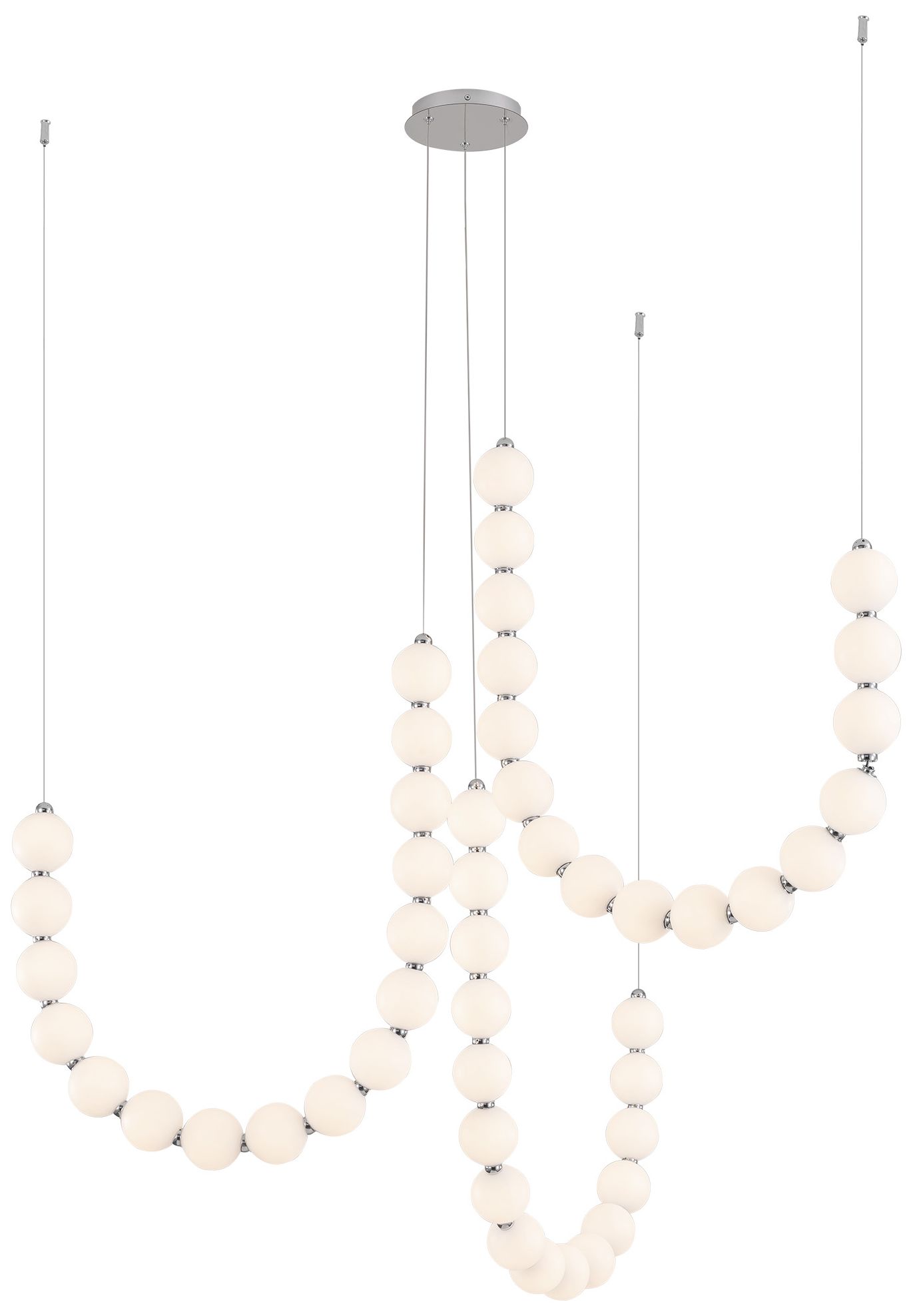 Akoya 48 Light Chrome dimmable LED Chandelier with Remote Driver