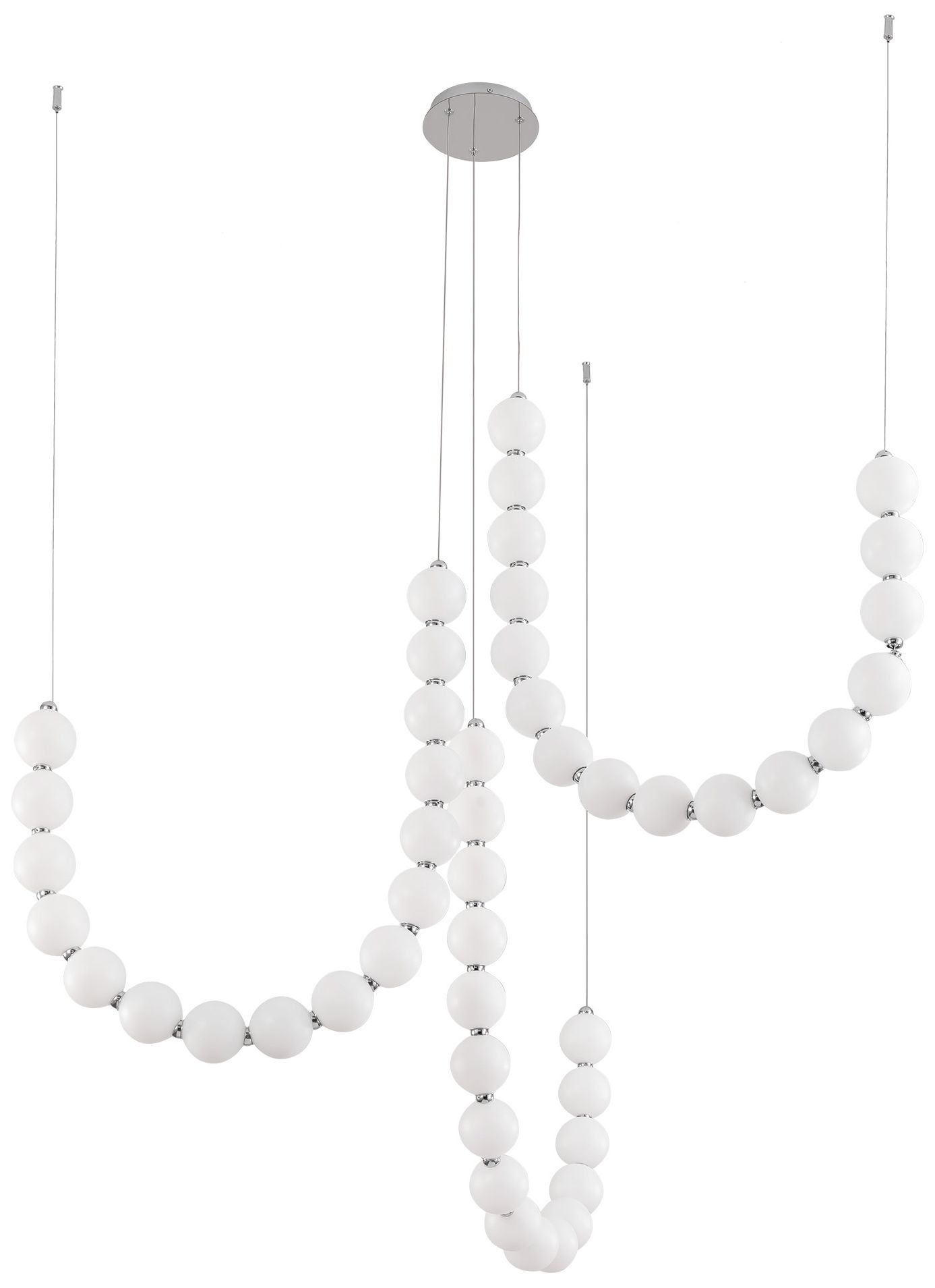 Image 3 Akoya 48 Light Chrome dimmable LED Chandelier with Remote Driver more views