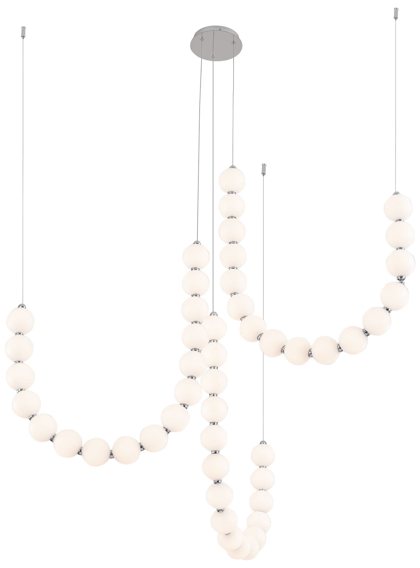 Image 6 Akoya 48 Light Chrome dimmable LED Chandelier with Remote Driver more views