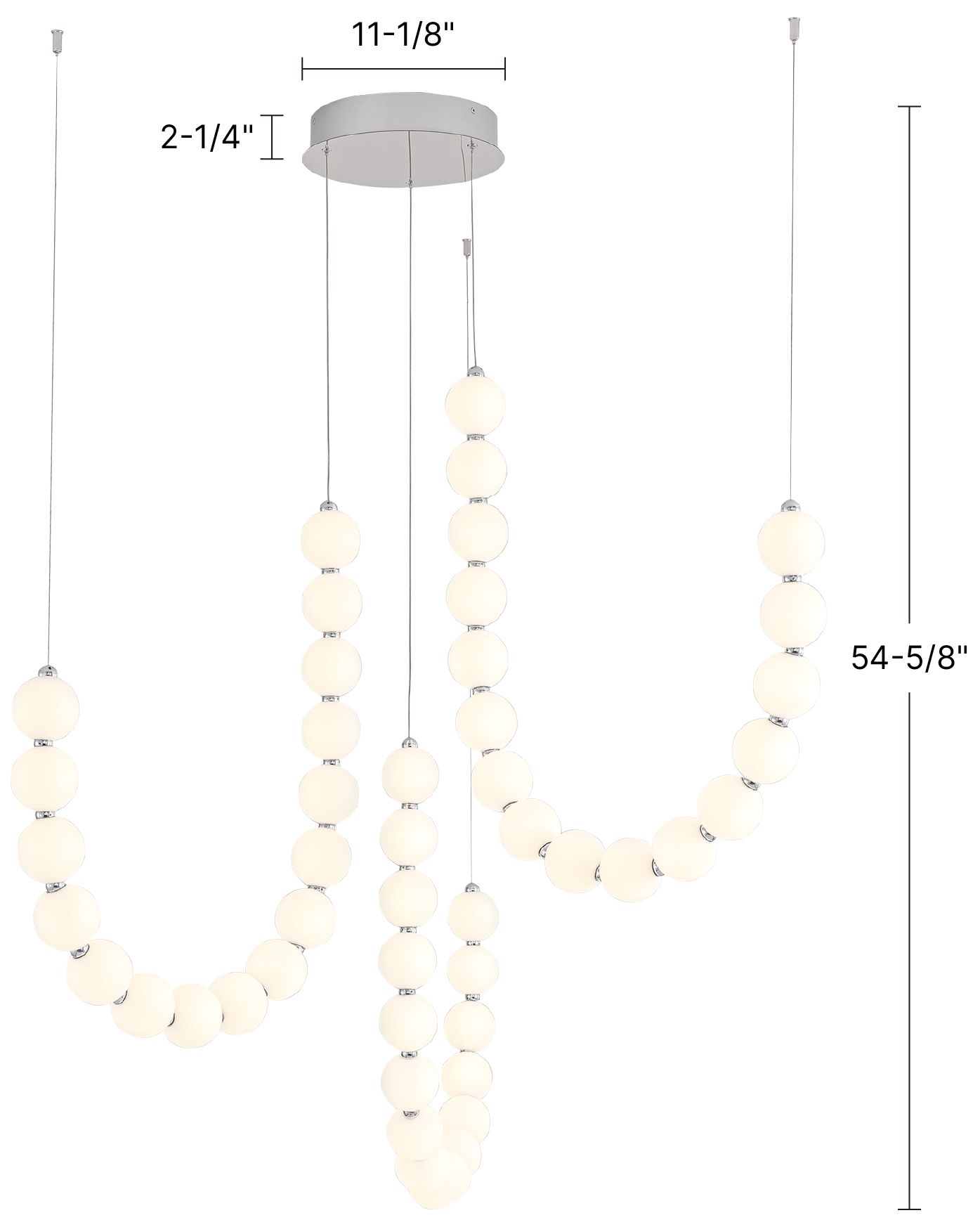 Image 7 Akoya 48 Light Chrome dimmable LED Chandelier with Remote Driver more views