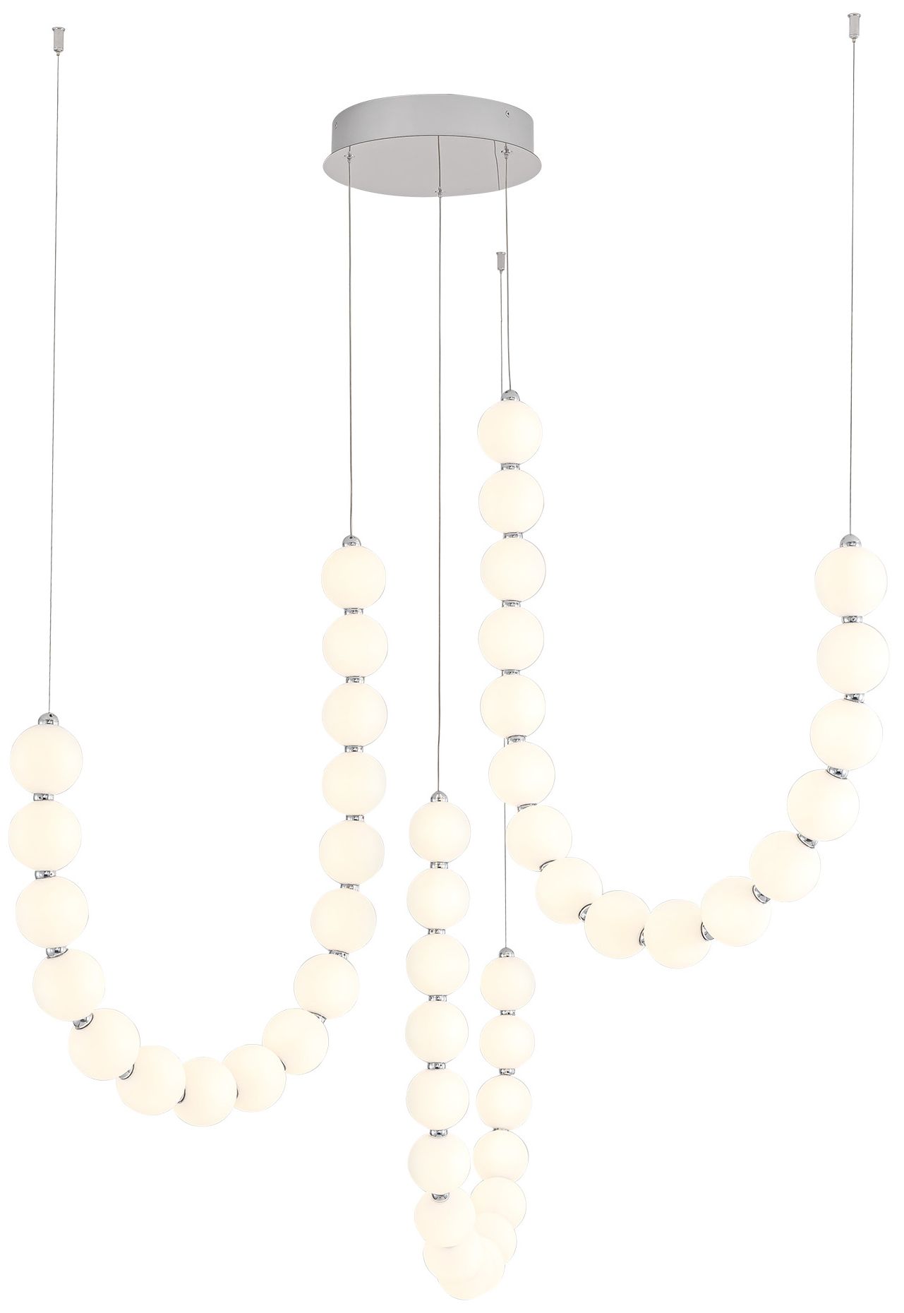 Image 2 Akoya 48 Light Chrome dimmable LED Chandelier