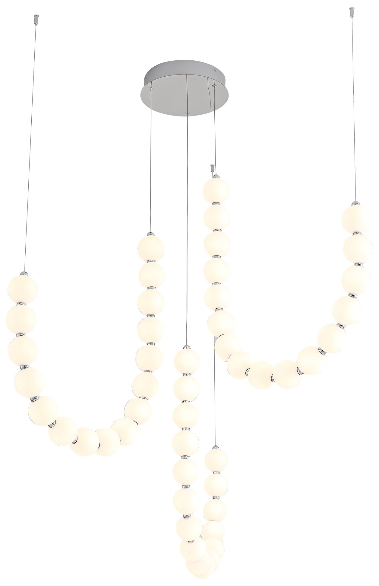 Image 4 Akoya 48 Light Chrome dimmable LED Chandelier more views