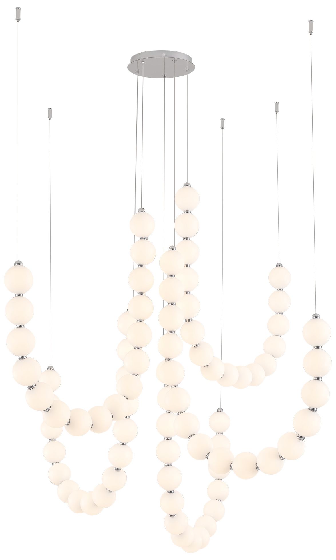 Akoya 80 Light Chrome dimmable LED Chandelier with Remote Driver