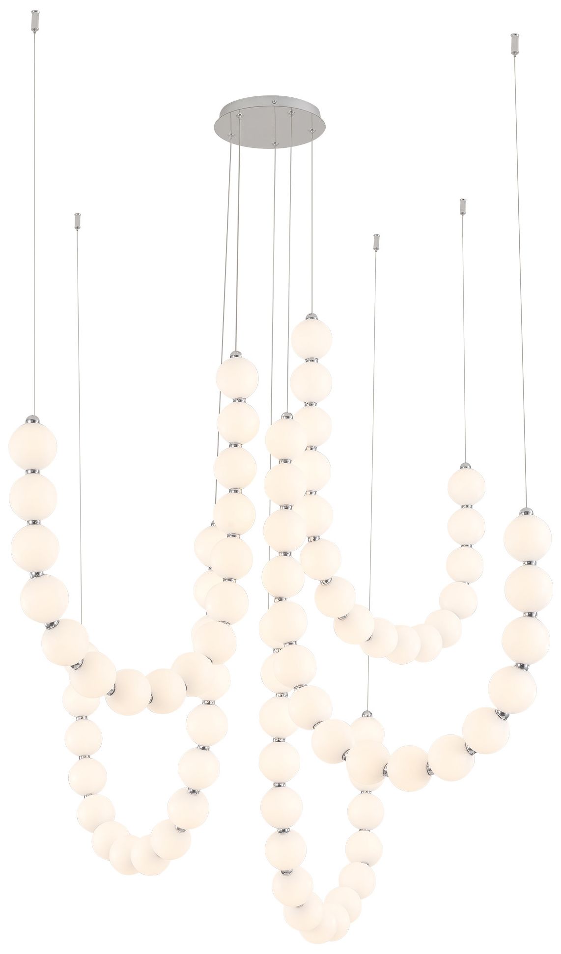 Image 3 Akoya 80 Light Chrome dimmable LED Chandelier with Remote Driver more views