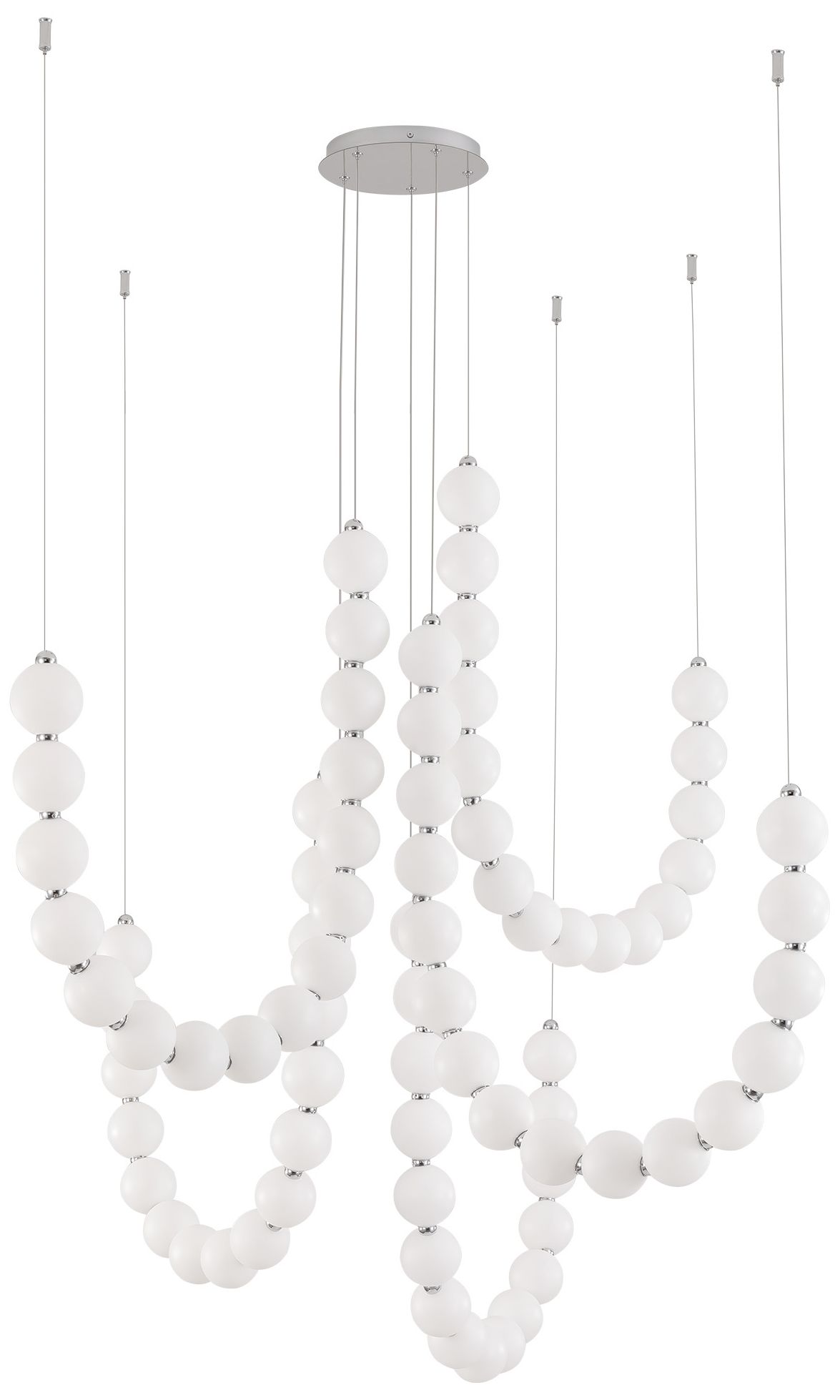 Image 6 Akoya 80 Light Chrome dimmable LED Chandelier with Remote Driver more views