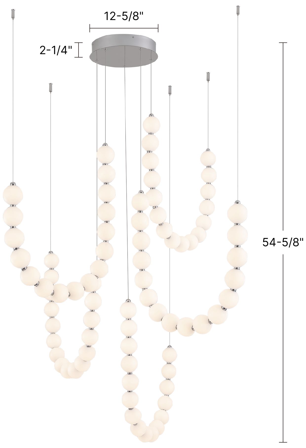 Image 7 Akoya 80 Light Chrome dimmable LED Chandelier with Remote Driver more views