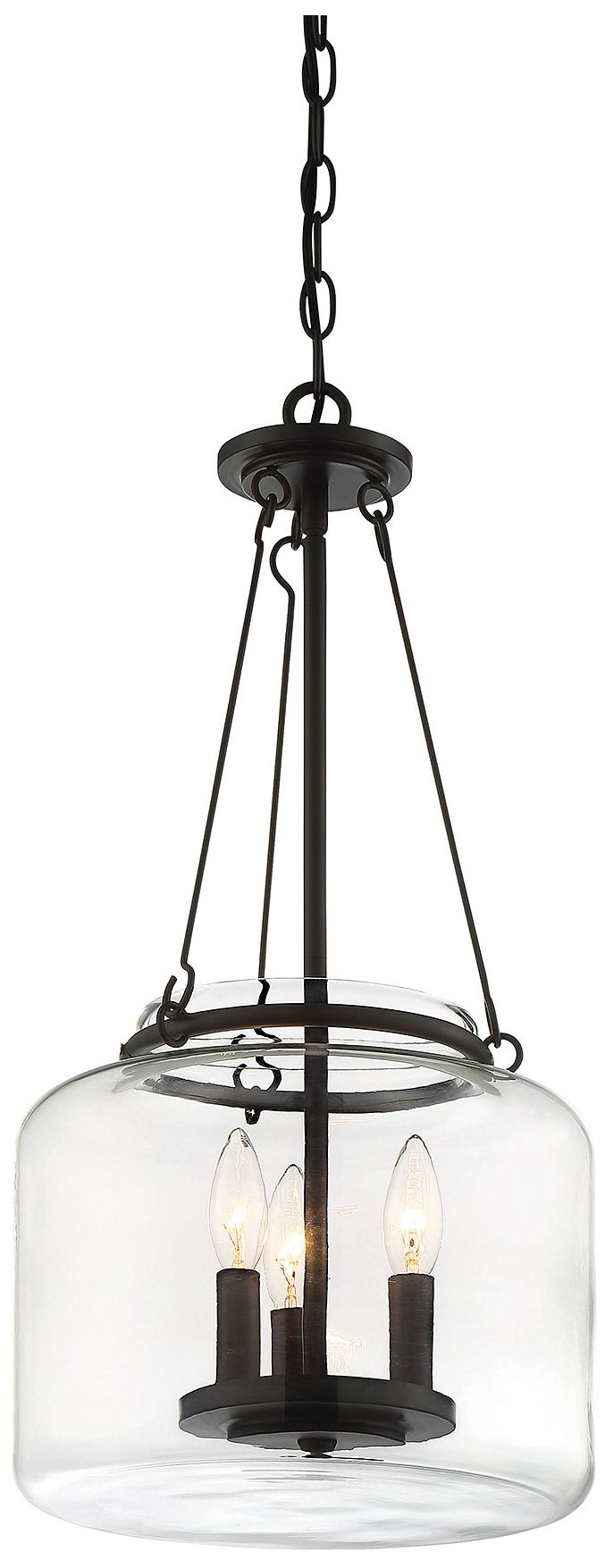 Image 4 Akron 3-Light Pendant in English Bronze more views