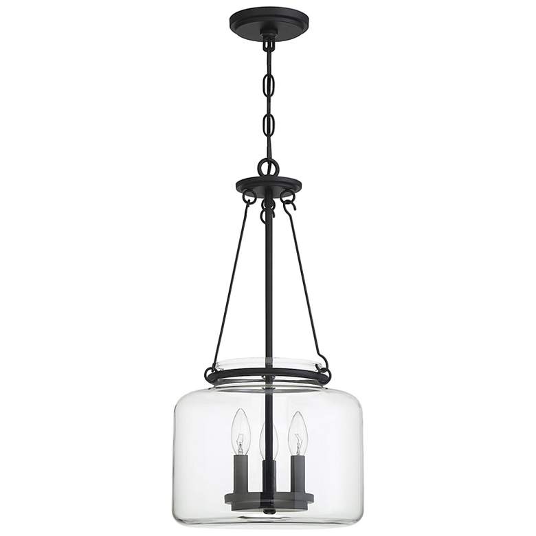 Image 2 Akron 3-Light Pendant in Matte Black more views