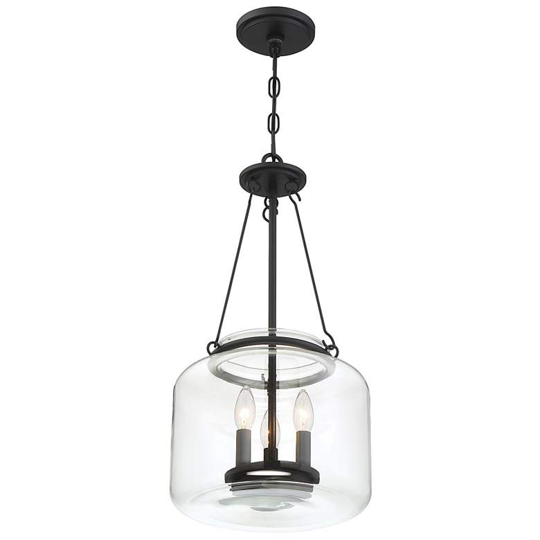 Image 4 Akron 3-Light Pendant in Matte Black more views