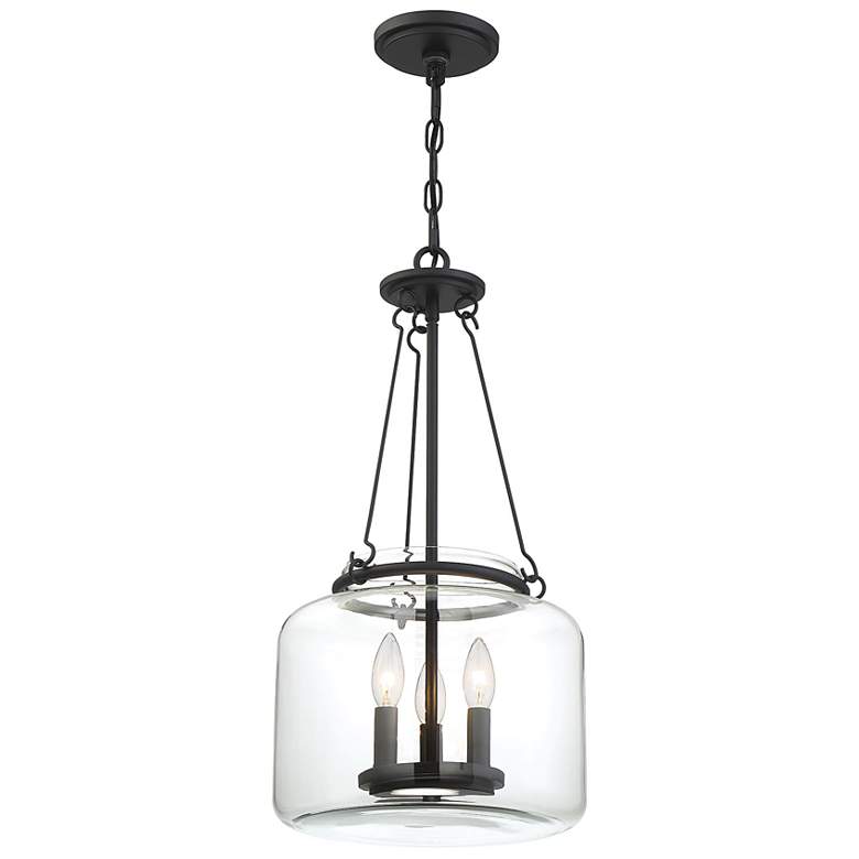 Image 5 Akron 3-Light Pendant in Matte Black more views