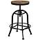 Akron Collection Reclaimed Wood Adjustable Bar Stool