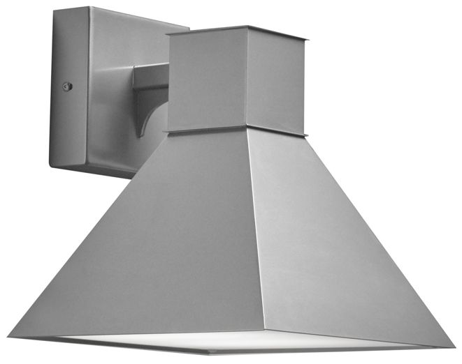 Akut 10.5" High Satin Pewter|Opal Acrylic Exterior Sconce