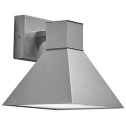 Akut 10 1/2&quot; Satin Pewter and Opal Acrylic Exterior Sconce