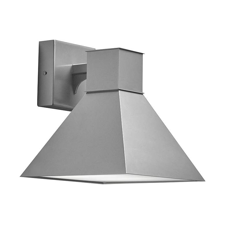 Image 1 Akut 10 1/2 inch Satin Pewter and Opal Acrylic Exterior Sconce