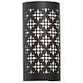 Akut 11 3/4" High Black and Opal Acrylic Exterior Sconce LED