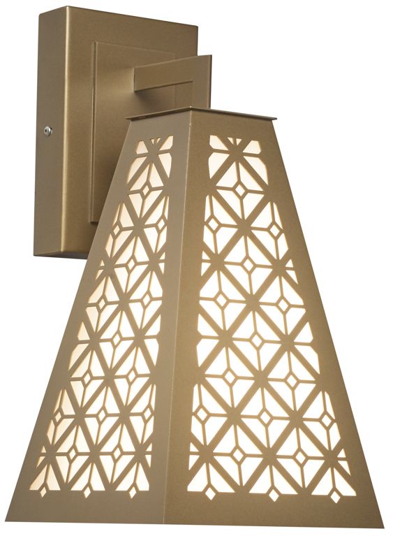 Akut 15.5" High New Brass|Opal Acrylic Exterior Sconce LED