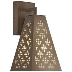 Akut 15 1/2&quot; Cast Bronze and Opal Acrylic Sconce 0-10V LED