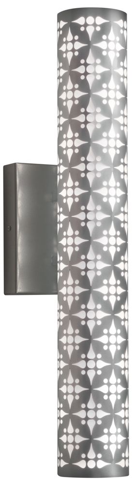 Akut 24.5" High Satin Pewter|Opal Acrylic Exterior Sconce Triac LED