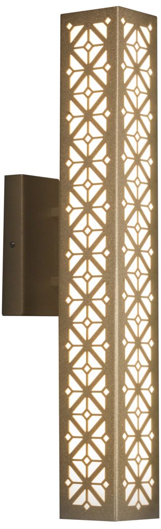 Akut 25" High Cast Bronze|Opal Acrylic Interior Sconce 0-10V LED