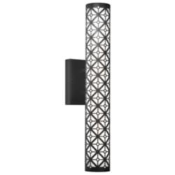 Akut 25&quot;H Black and Opal Acrylic Interior Sconce 0-10V LED