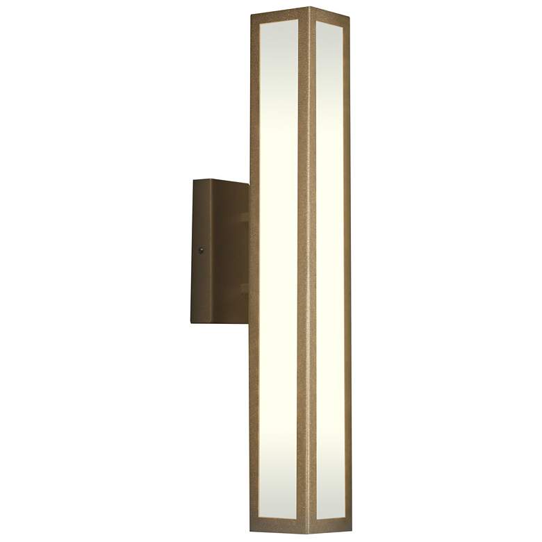 Image 1 Akut 25"H Cast Bronze and Opal Acrylic Exterior Sconce LED