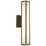 Akut 25"H Cast Bronze and Opal Acrylic Exterior Sconce LED