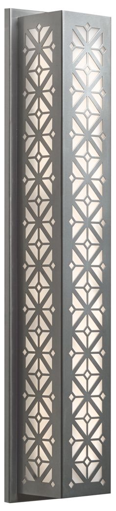 Akut 26" High Satin Pewter|Opal Acrylic Exterior Sconce Triac LED