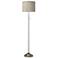 Al Fresco Brushed Nickel Pull Chain Floor Lamp