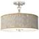 Al Fresco Giclee 16"W Chrome Semi-Flush Ceiling Light