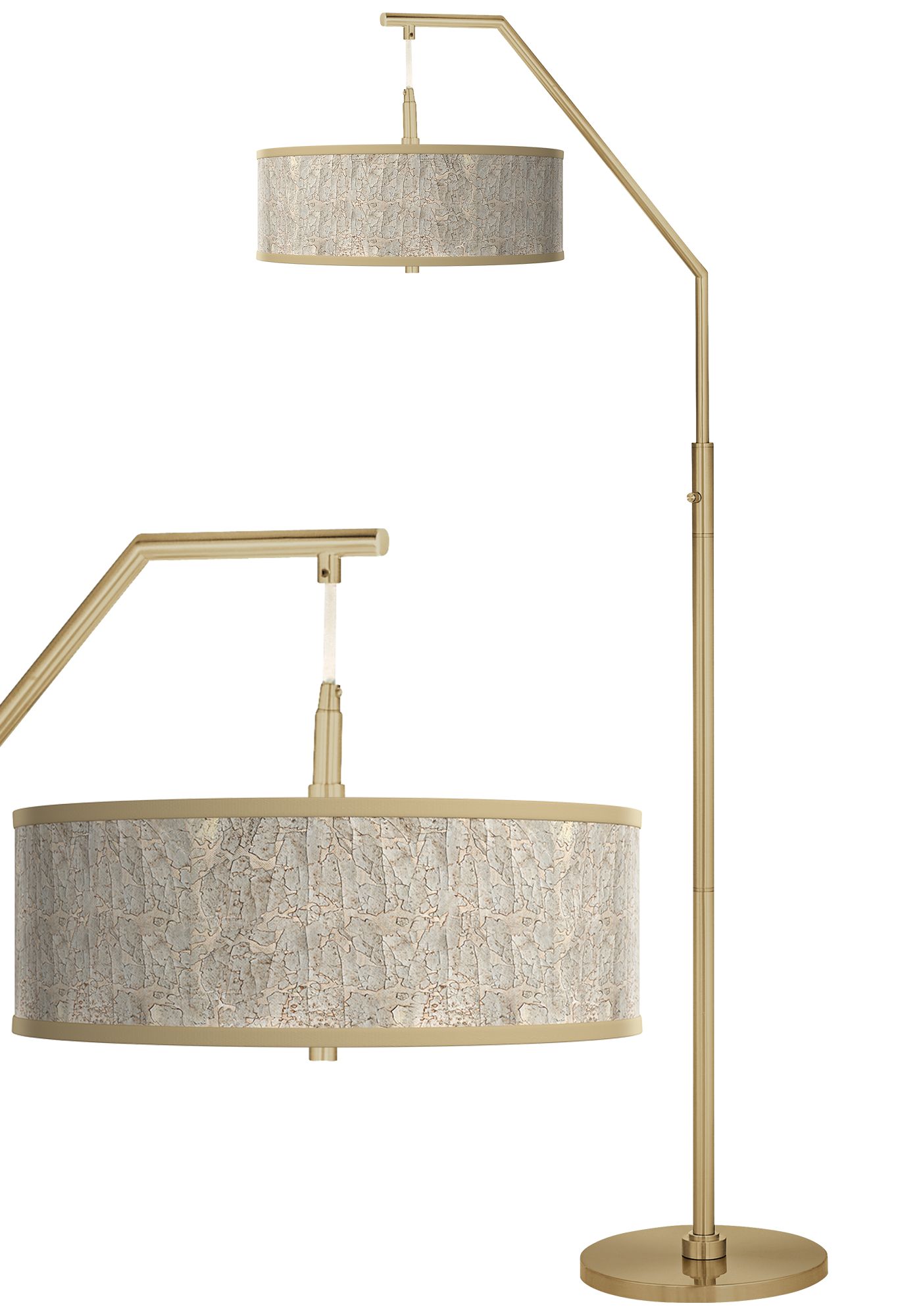 Image Al Fresco Giclee Warm Gold Arc Floor Lamp