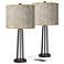 Al Fresco Susan Dark Bronze USB Table Lamps Set of 2