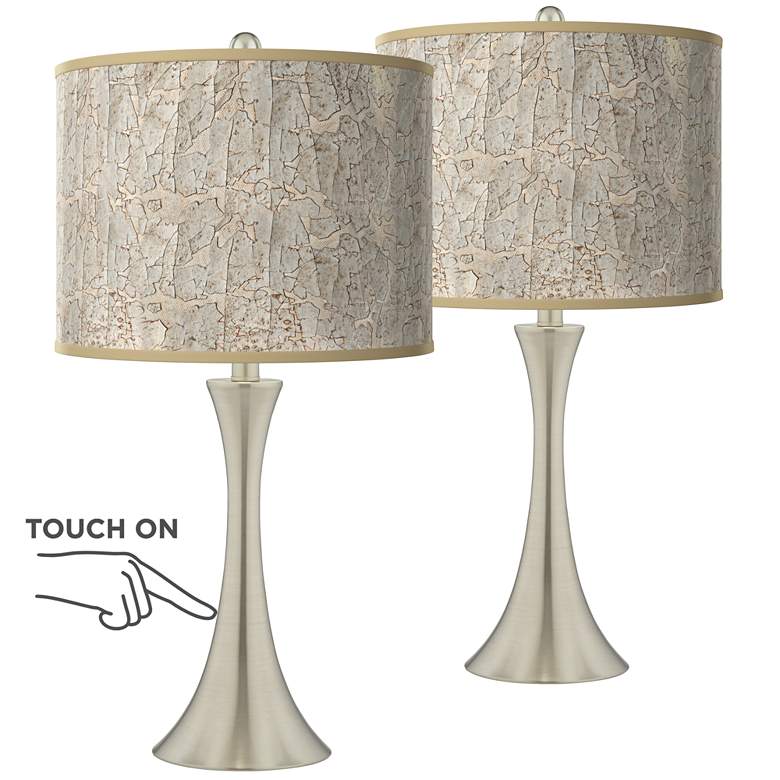 Image 1 Al Fresco Trish Brushed Nickel Touch Table Lamps Set of 2