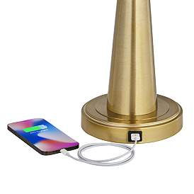 Image3 of Al Fresco Vicki Gold USB Table Lamps Set of 2 more views