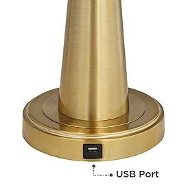 Image4 of Al Fresco Vicki Gold USB Table Lamps Set of 2 more views