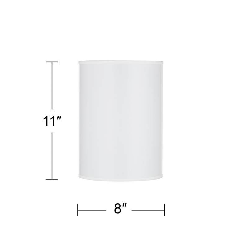Image 5 Al Fresco White Giclee Round Cylinder Lamp Shade 8x8x11 (Spider) more views