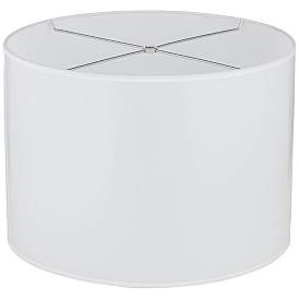 Image2 of Al Fresco White Giclee Round Drum Lamp Shade 15.5x15.5x11 (Spider) more views