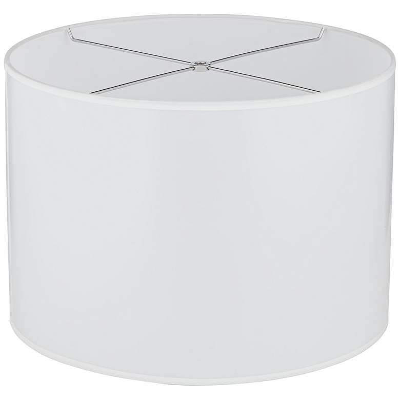 Image 2 Al Fresco White Giclee Round Drum Lamp Shade 15.5x15.5x11 (Spider) more views