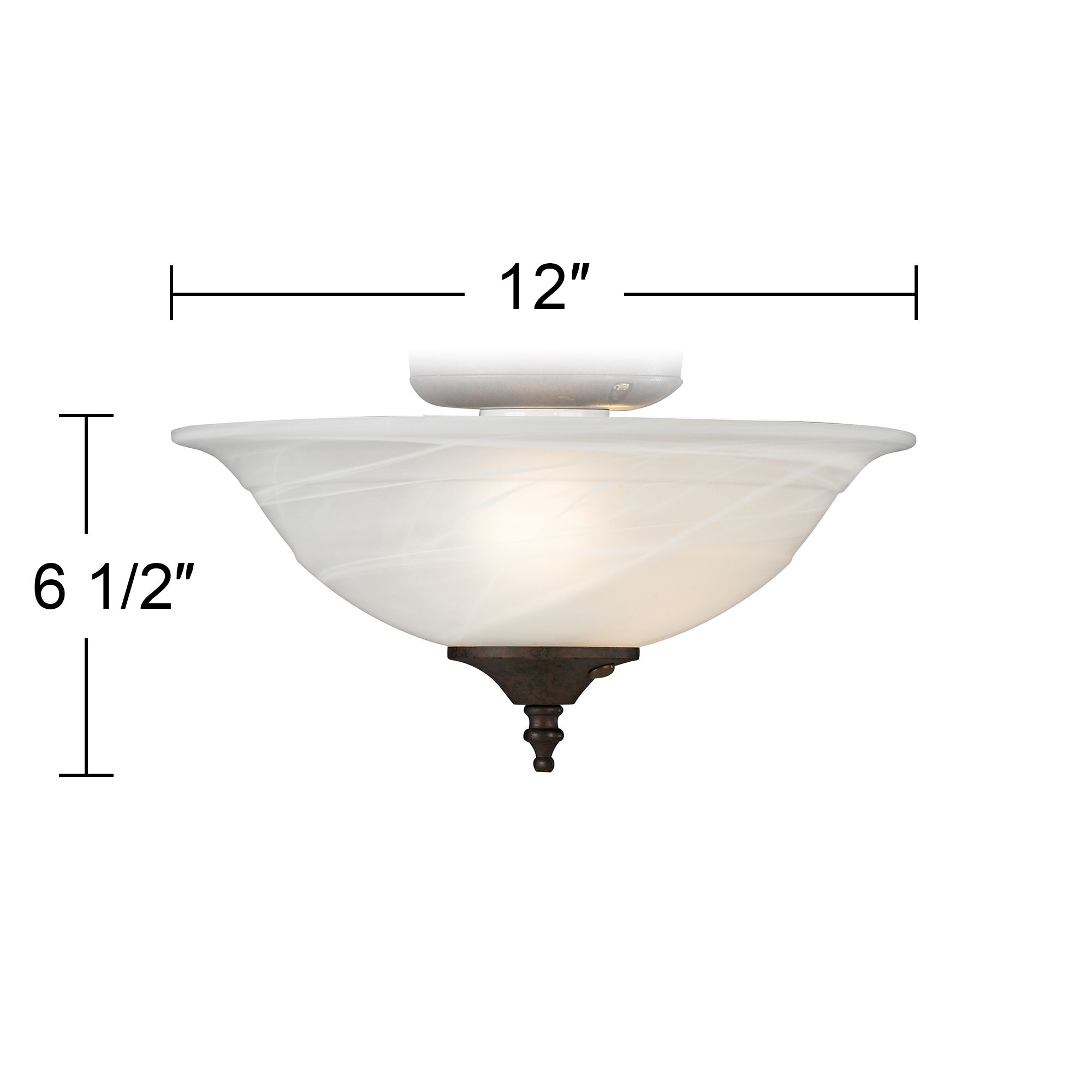 Image 6 Alabaster Bowl Multi Cap Finish Pull Chain LED Light Kit more views