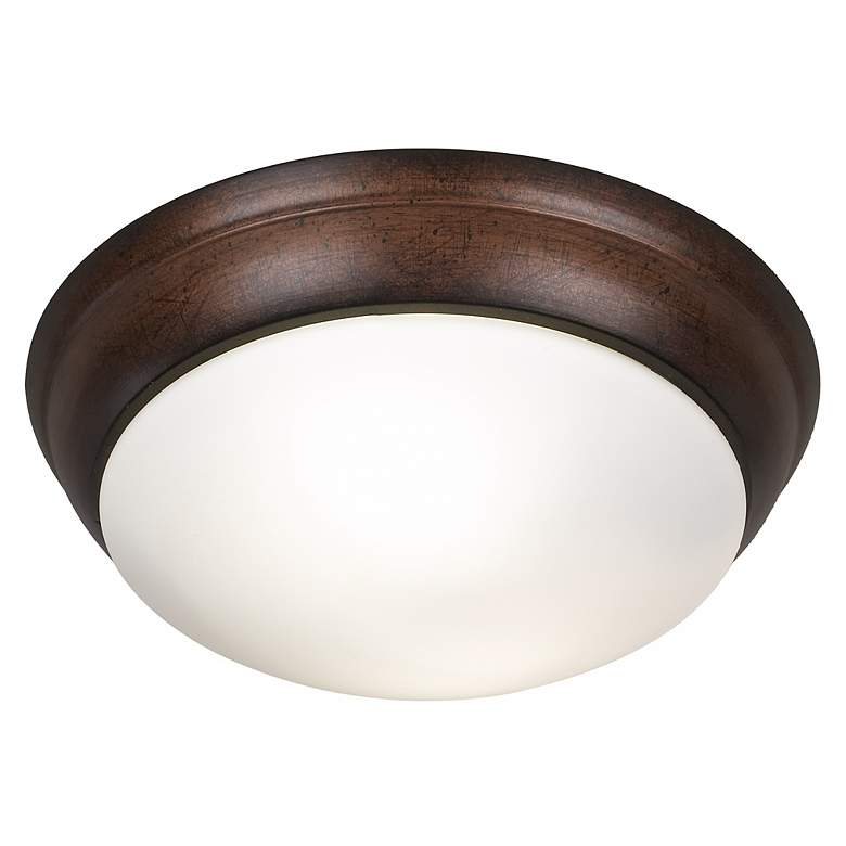 Image 1 Alabaster Glass Pepper Bronze 12 1/2 inch Wide Ceiling Light