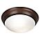 Alabaster Glass Pepper Bronze 12 1/2" Wide Dome Ceiling Light