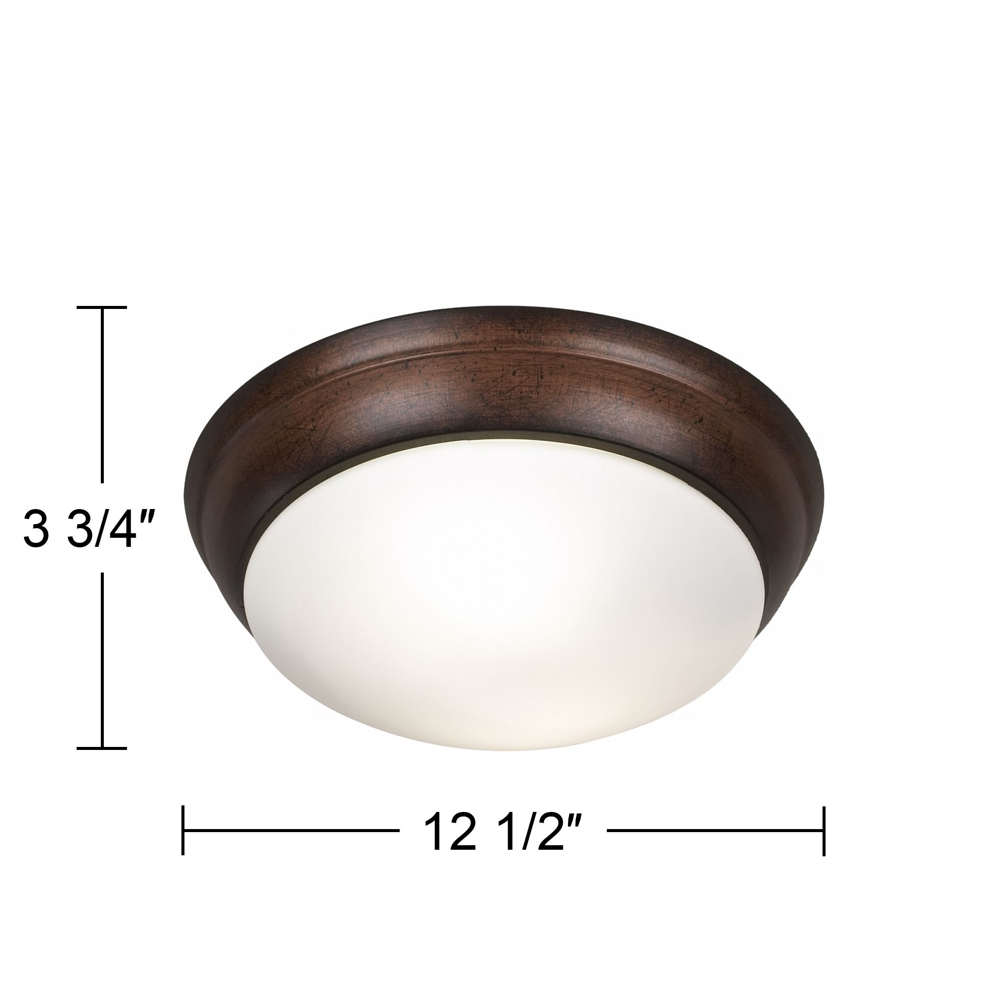 Image 3 Alabaster Glass Pepper Bronze 12 1/2" Wide Dome Ceiling Light more views