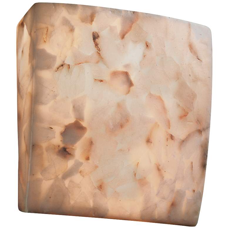 Image 1 Alabaster Rocks!™ 8 1/4" High ADA Square Wall Sconce