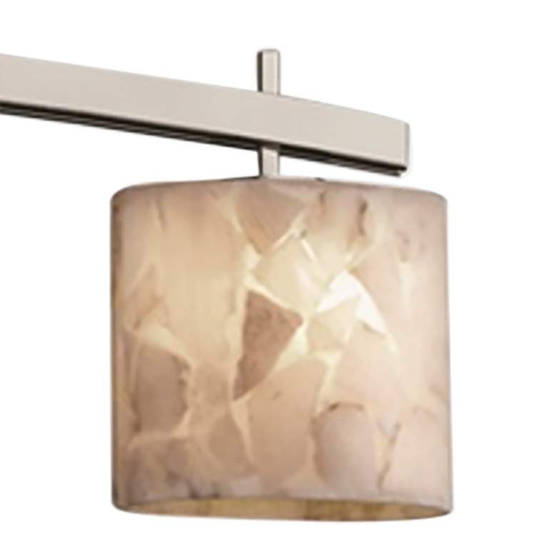 Image 2 Alabaster Rocks Archway 56 1/2"W Brushed Nickel LED 6-Light Bath Light more views