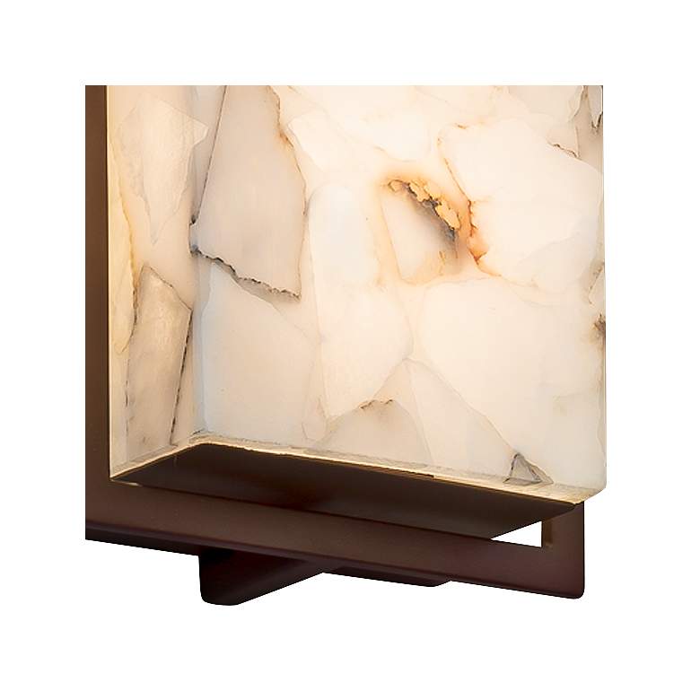 Image 2 Alabaster Rocks Avalon 6 1/2 inchH Bronze LED Outdoor Wall Light more views