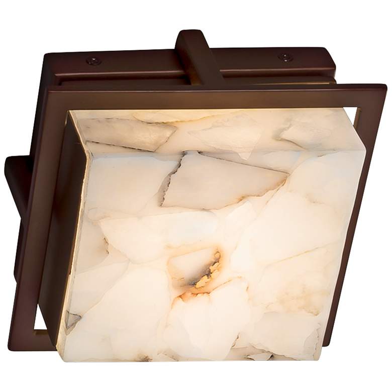 Image 3 Alabaster Rocks Avalon 6 1/2"H Bronze LED Outdoor Wall Light more views