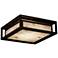 Alabaster Rocks Bayview 12" Wide Dark Bronze LED Outdoor Ceiling Light