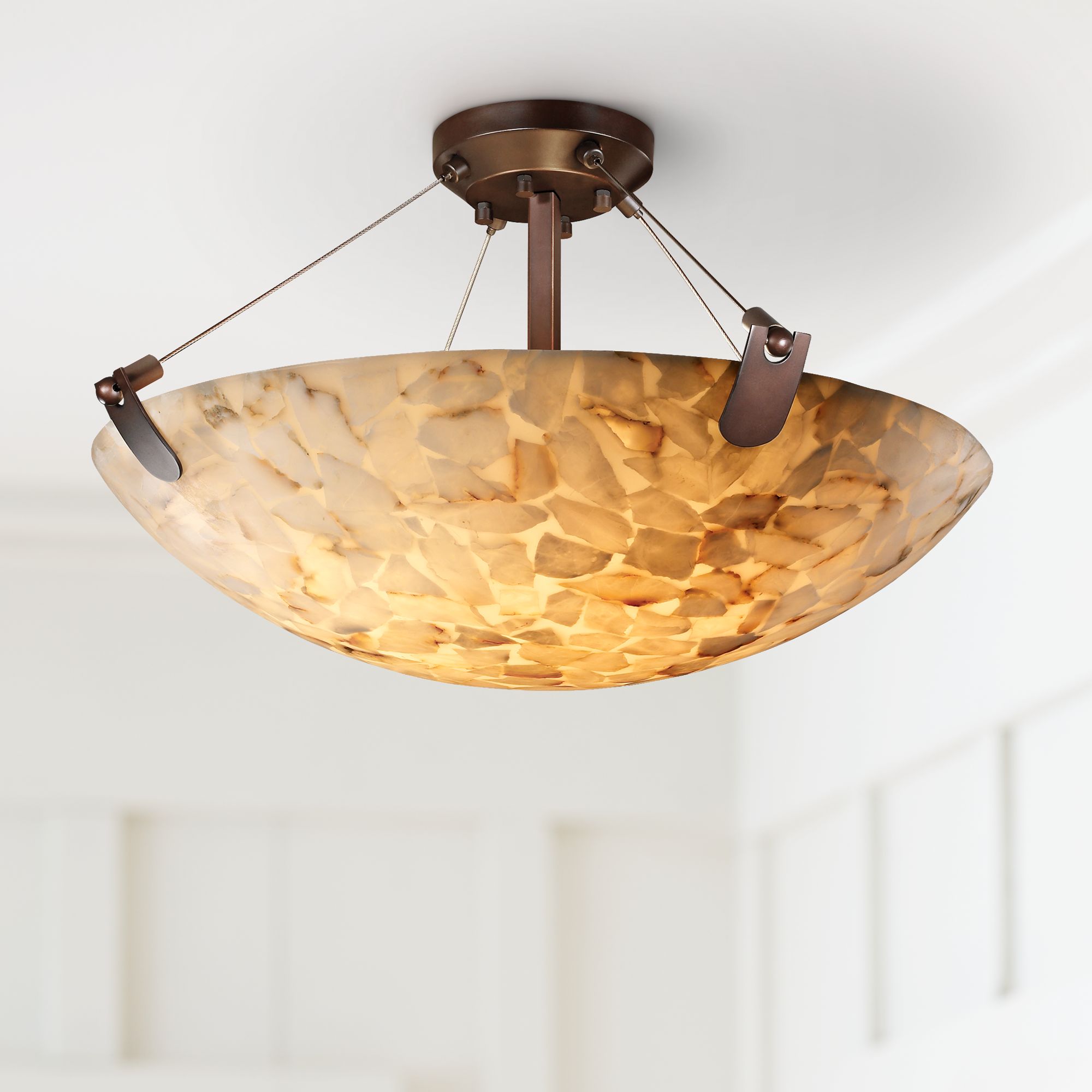 alabaster light fixture ceiling